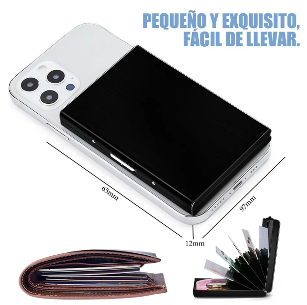 Foto 5 pulgar | Tarjetero Metálico Xtellar 2pcs - Cartera De Acero Inoxidable Elegante