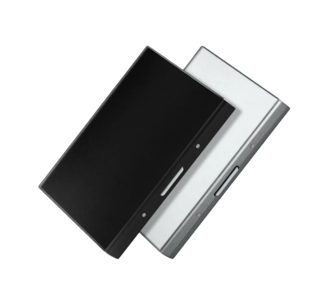 Xtellar Pack De 2 Tarjeteros De Acero Inoxidable - Compacto, Seguro Y Elegante