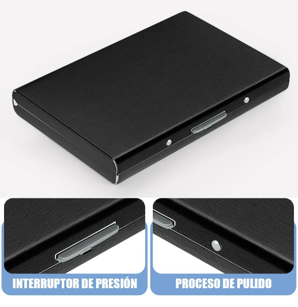 Foto 3 pulgar | Xtellar Pack De 2 Tarjeteros De Acero Inoxidable - Compacto, Seguro Y Elegante