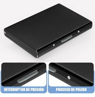 Foto 2 | Xtellar Pack De 2 Tarjeteros De Acero Inoxidable - Compacto, Seguro Y Elegante
