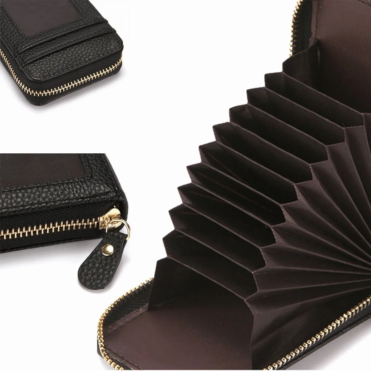 Foto 4 | Cartera Minimalista Hombre Mujer Tarjetero Protección Rfid Lab.g Marron