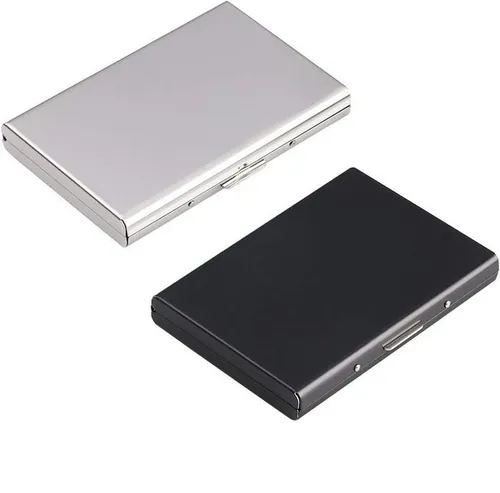 Tarjetero Xtellar Para Tarjetas De Crédito Metal Inoxidable 2 Pcs