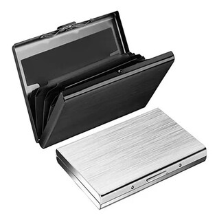 Foto 2 | Tarjetero Xtellar Para Tarjetas De Crédito Metal Inoxidable 2 Pcs