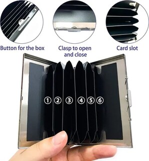 Foto 4 | Tarjetero Xtellar Para Tarjetas De Crédito Metal Inoxidable 2 Pcs