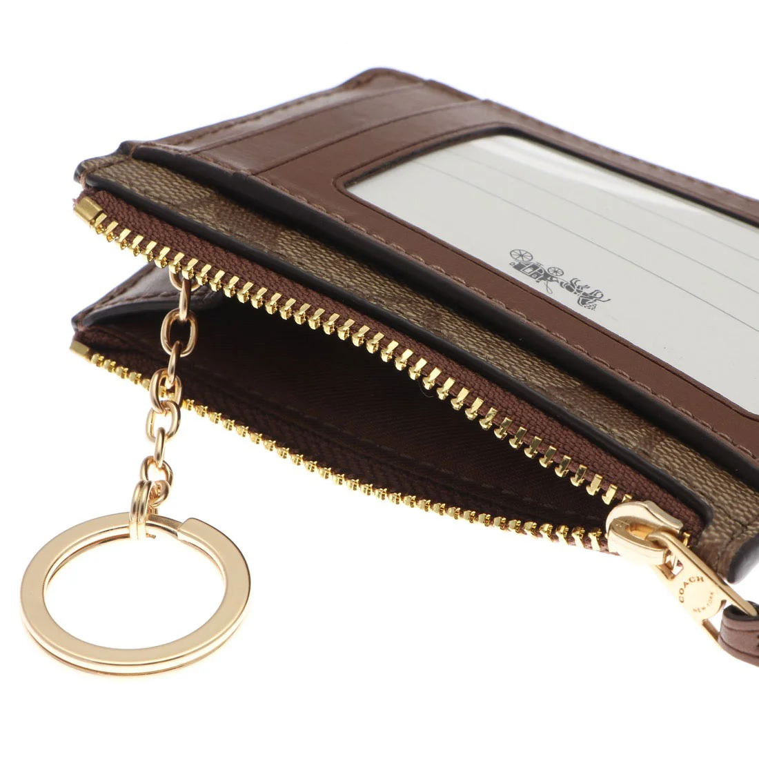 Foto 4 pulgar | Mini Id Case Coach F16107 Miel