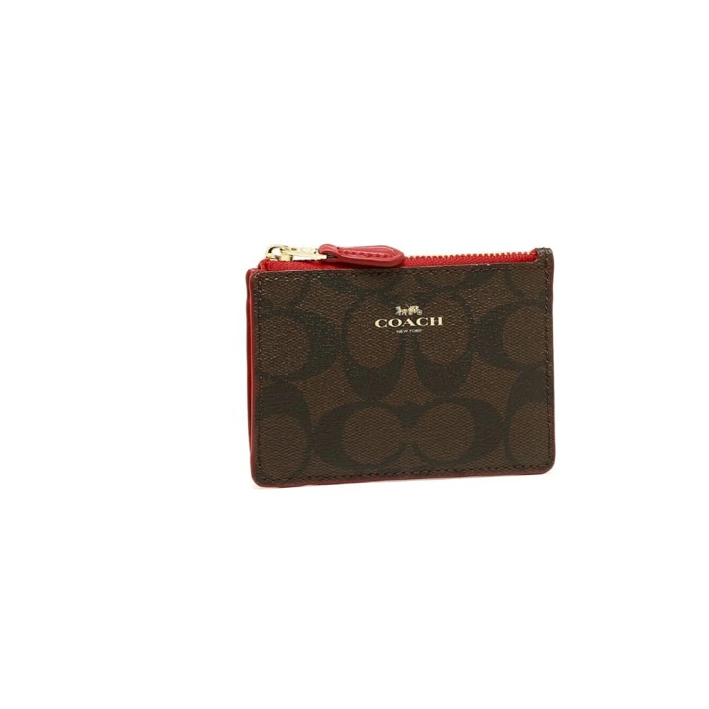 Foto 1 | Mini Id Case Coach F16107 Café Oscuro Fiusha