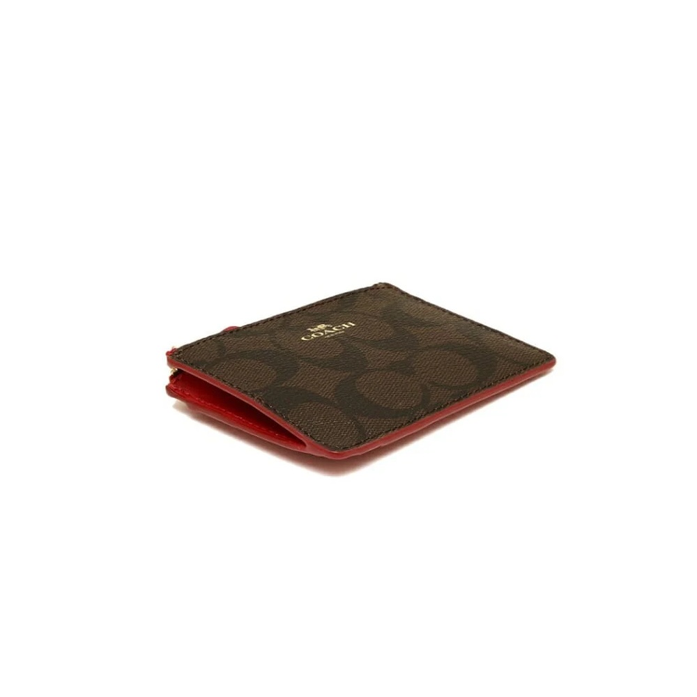 Foto 4 pulgar | Mini Id Case Coach F16107 Café Oscuro Fiusha
