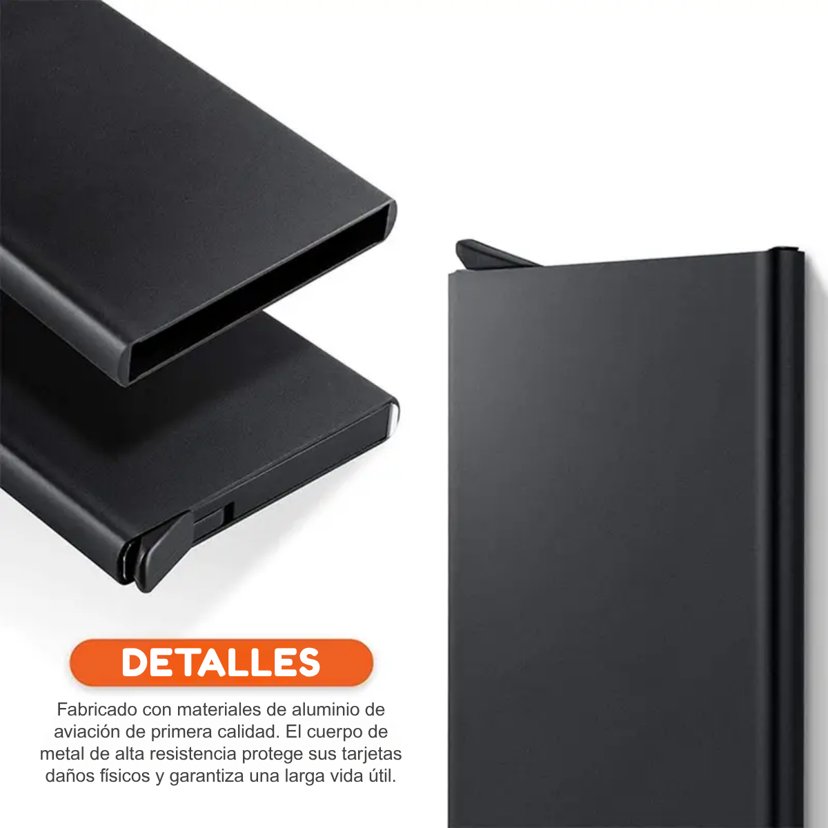 Foto 4 pulgar | Tarjetero Metálico Elegante Anti Clonación Rfid Con Palanca