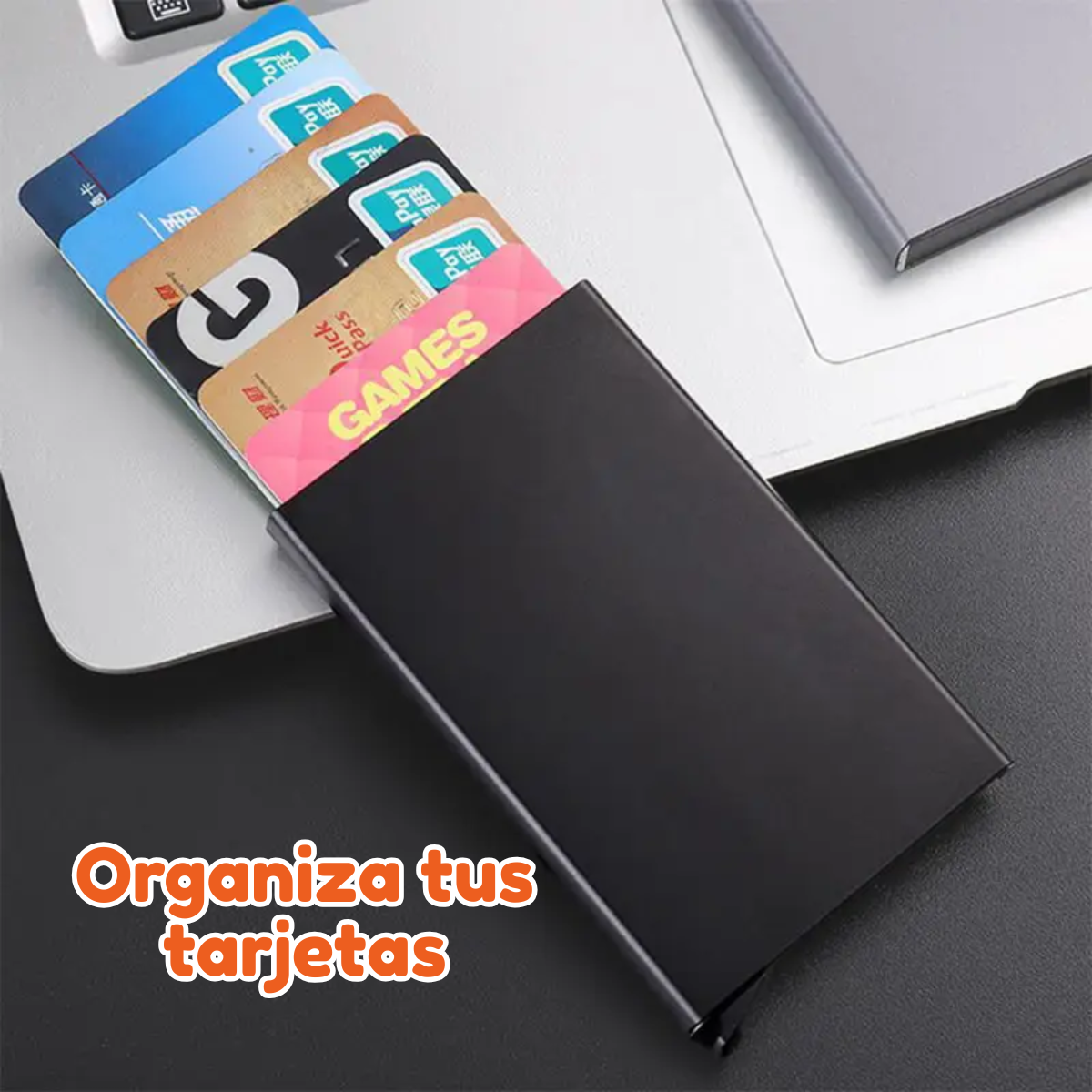 Foto 7 pulgar | Tarjetero Metálico Elegante Anti Clonación Rfid Con Palanca