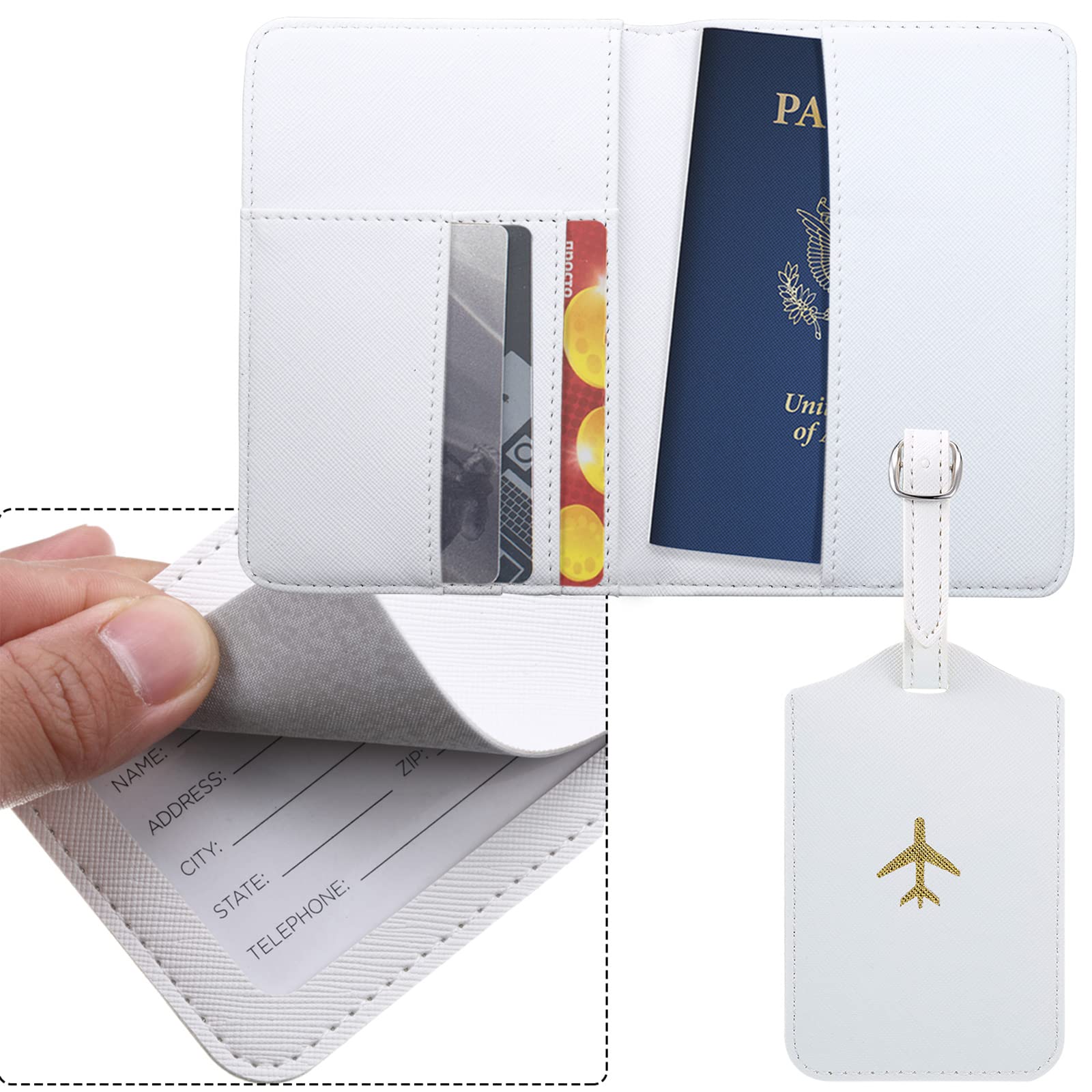 Foto 6 pulgar | Juego De Fundas Para Pasaportes Y Etiquetas De Equipaje Weewooday (2 Piezas) - Venta Internacional.