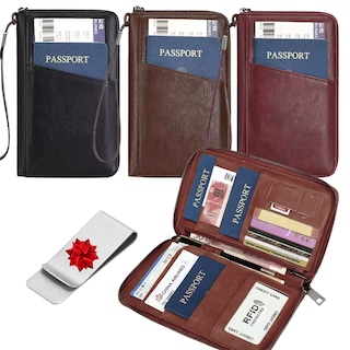 Foto 1 | Cartera Porta Pasaporte Tarjetas Bolsa Viaje Protección Rfid