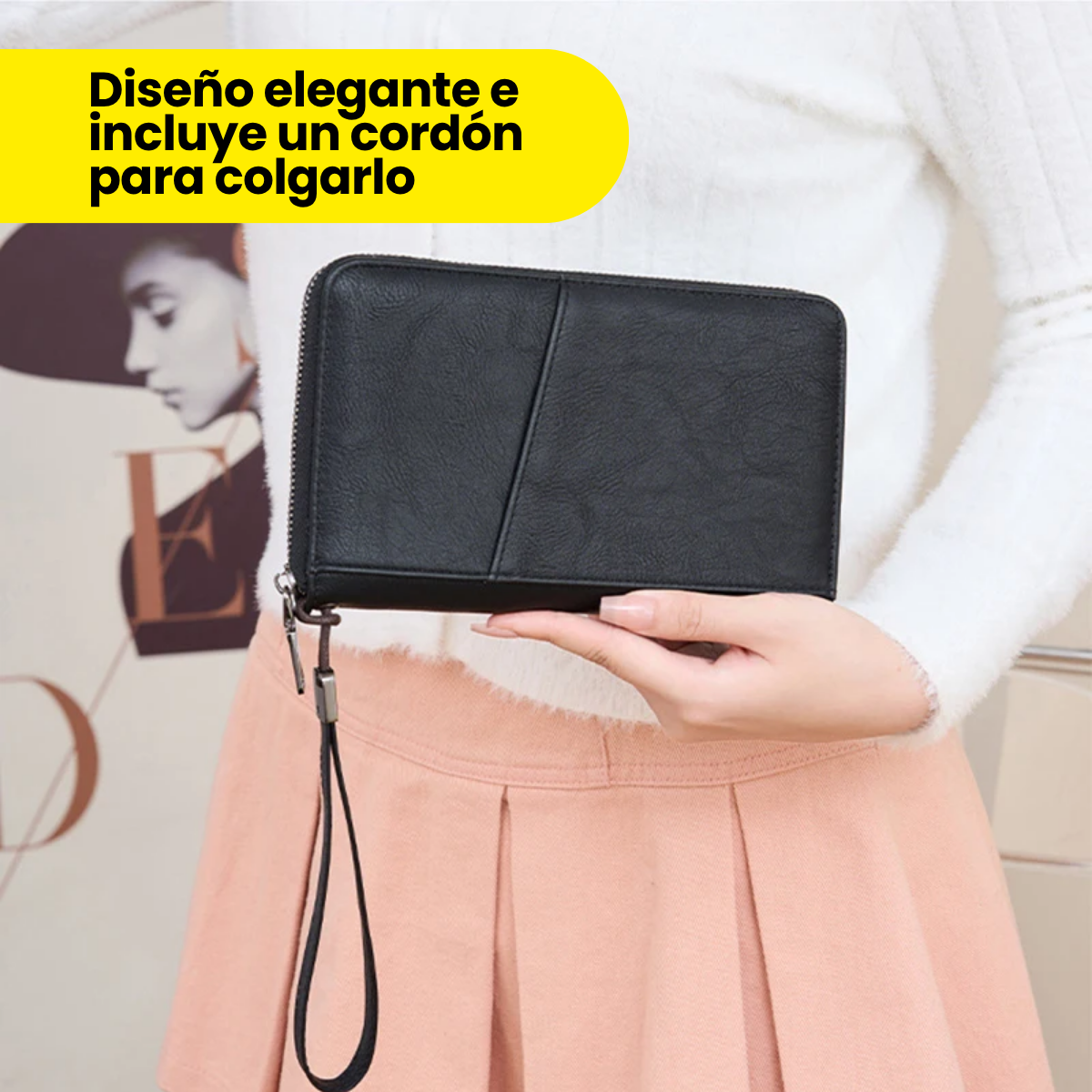 Foto 6 pulgar | Cartera Porta Pasaporte Tarjetas Bolsa Viaje Protección Rfid
