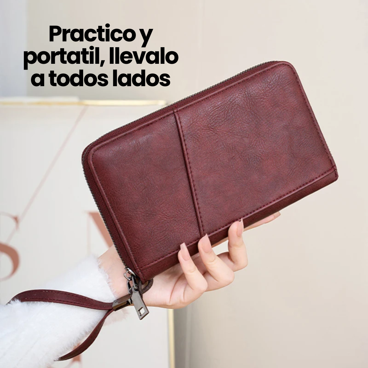 Foto 9 pulgar | Cartera Porta Pasaporte Tarjetas Bolsa Viaje Protección Rfid