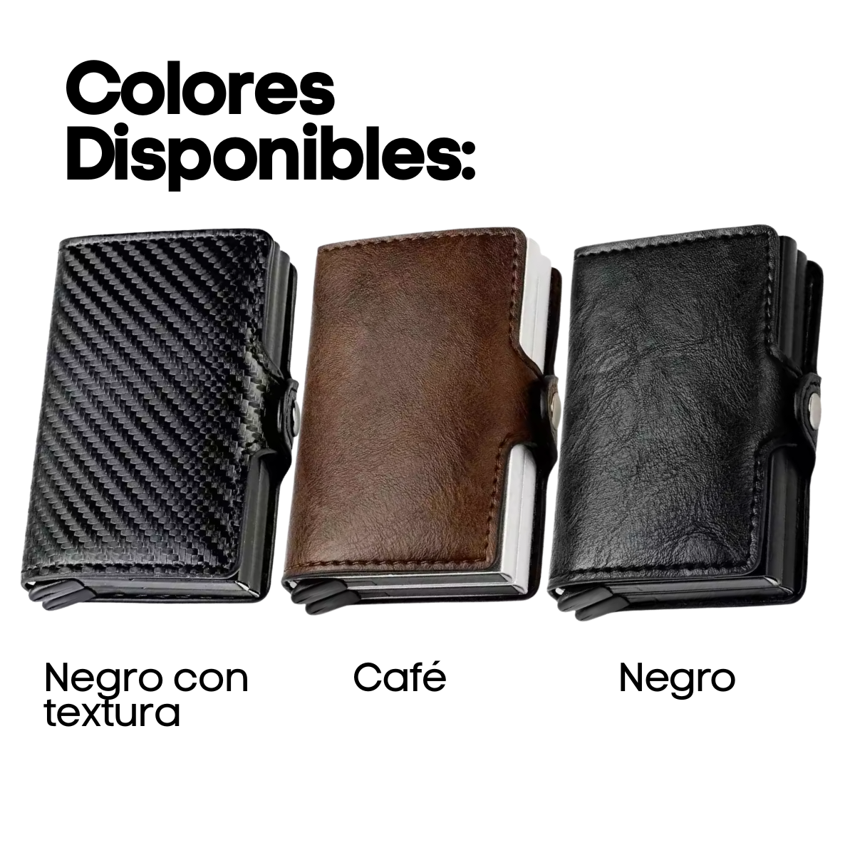 Foto 9 pulgar | Cartera Palanca Doble Despliega Tarjeta Con Protección Rfid
