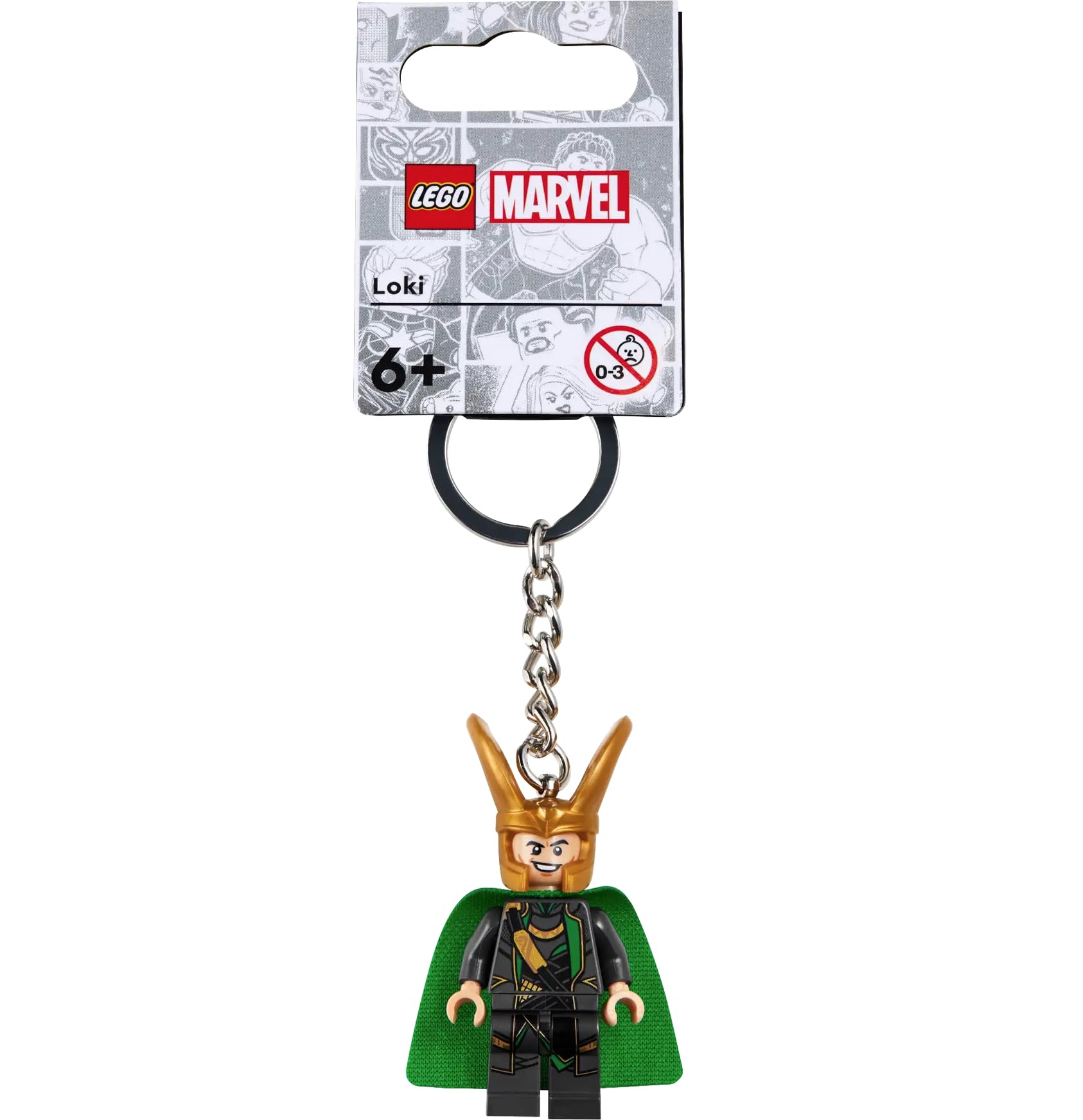 Foto 3 pulgar | Llavero Lego Marvel Loki Con Minifigura Posable De Más De 6 Años - Venta Internacional.