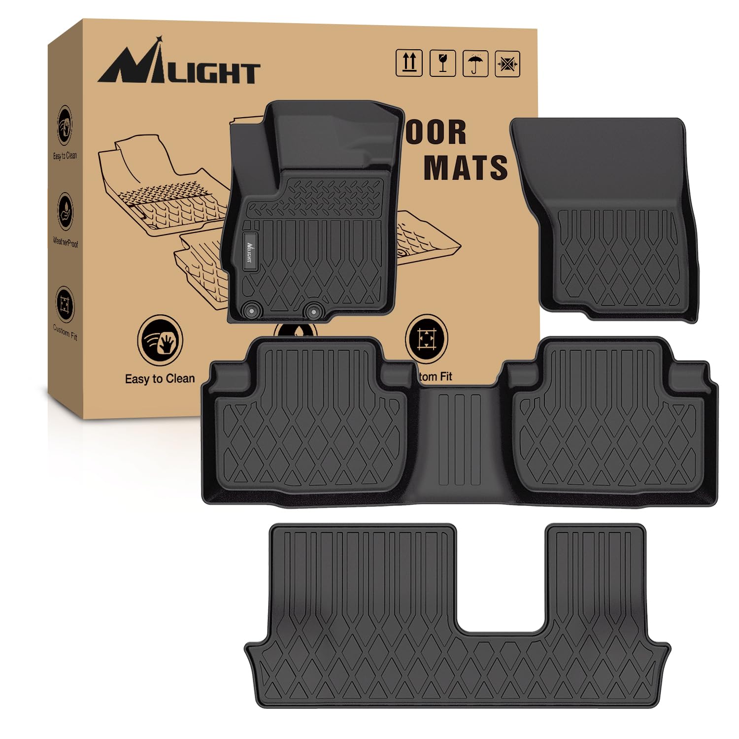 Foto 2 pulgar | Alfombrillas Nilight Tpe Mitsubishi Outlander 2014-2021 - Venta Internacional