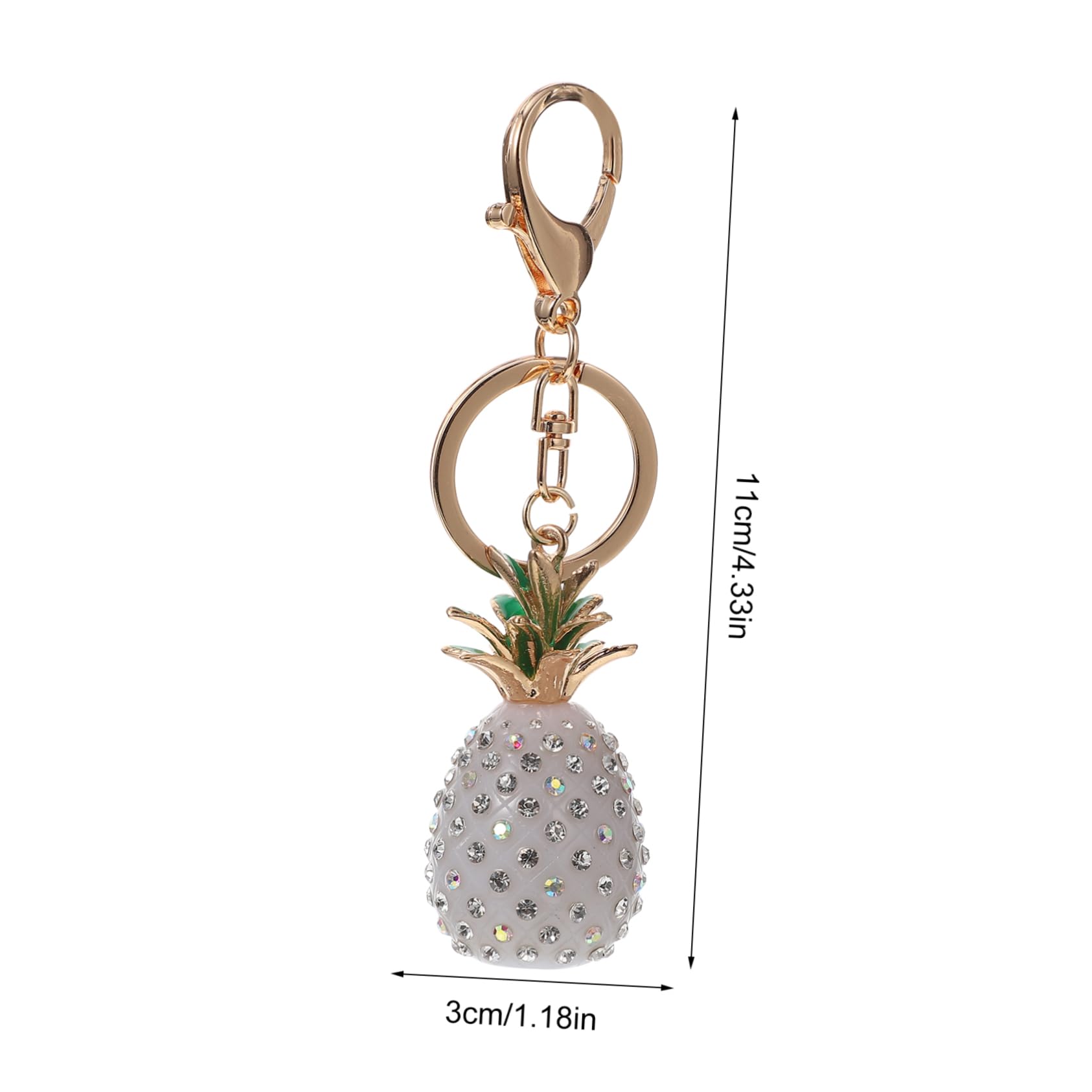 Foto 4 pulgar | Llavero Feltechelectr Con Colgante De Piña Para Mujer, Color Blanco - Venta Internacional.