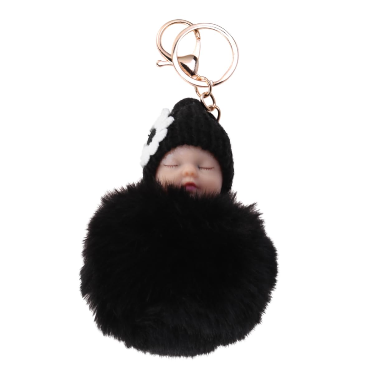 Foto 2 pulgar | Llavero Feltechelectr Muñeca Negra Esponjosa Para Bebé Durmiendo - Venta Internacional.