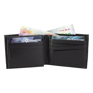 Foto 2 | Cartera Para Hombre Negro Napa Costura Sintetico Ruben Nueva Imagen