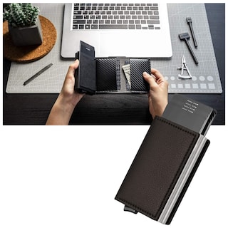 Foto 4 | Cartera de Hombre Shendy Vendy 239 color Marrón con Tarjetero de Aluminio Protección Rfid