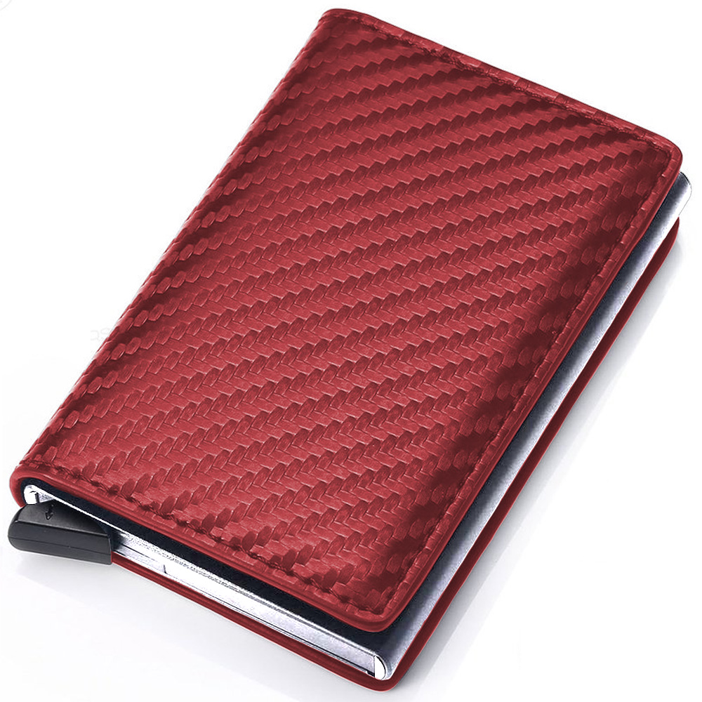 Foto 2 pulgar | Cartera con Tarjetero de Aluminio Protección Rfid color Rojo para Hombre