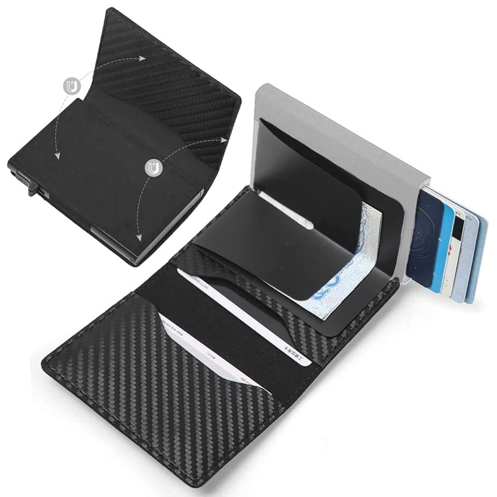 Foto 2 | Cartera con Tarjetero de Aluminio Protección Rfid Shendy Vendy color Negro para Hombre