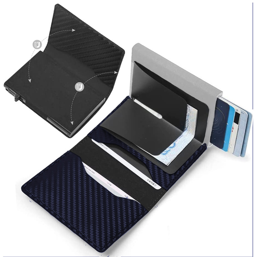Foto 3 pulgar | Cartera con Tarjetero de Aluminio Protección Rfid Shendy Vendy color Azul