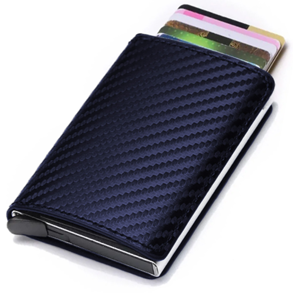 Foto 6 pulgar | Cartera con Tarjetero de Aluminio Protección Rfid Shendy Vendy color Azul