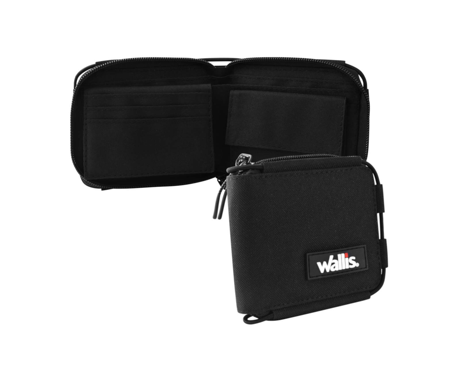 Billetera Wallis color Negro con Doble Compartimiento para Billetes