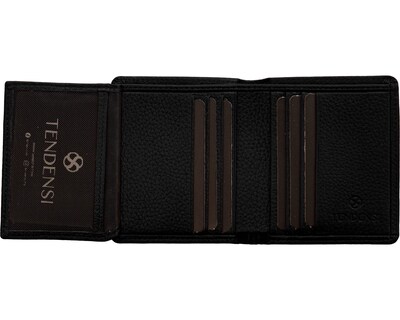 Foto 3 | Cartera De Piel Tendensi Para Caballero Color Negro Toledo-gl-blk
