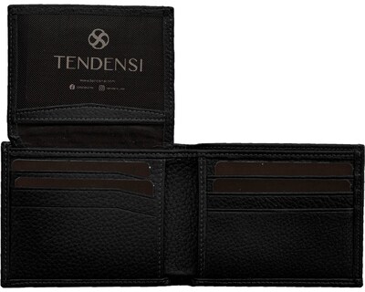 Foto 3 | Cartera De Piel Tendensi Para Caballero Color Negro Kevin-gl-blk