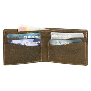 Foto 2 | Cartera Para Caballero Negro Piel Cincelada Cruz Piel Nicolás Nueva Imagen