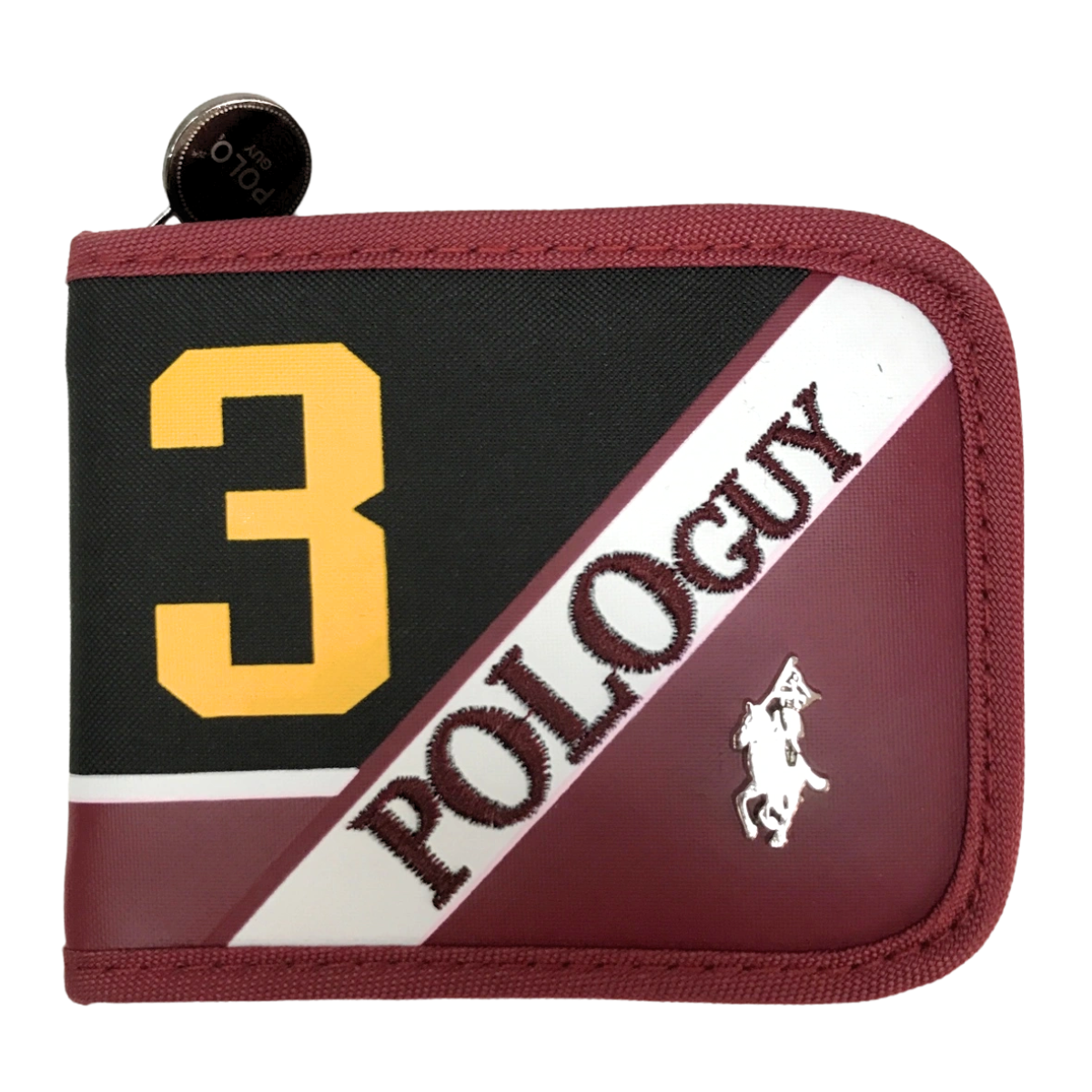 Cartera de Cierre Polo Guy Vino para Caballero