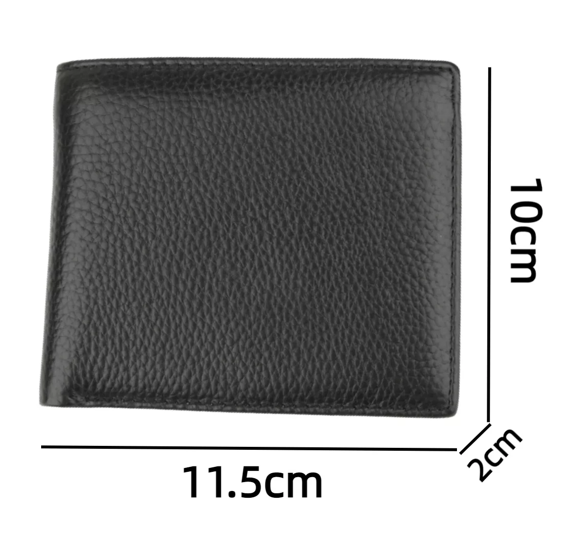 Foto 4 pulgar | Cartera para Caballero de Piel Genuina Protección RFID Negra