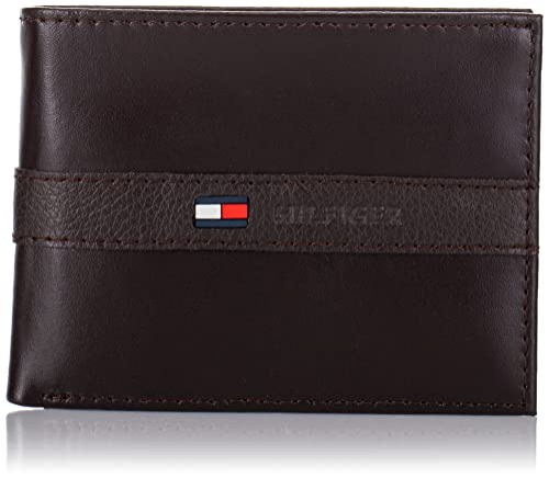 Foto 2 pulgar | Venta Internacional - Cartera Tommy Hilfiger Marrón Oscuro con 6 Tarjeteros