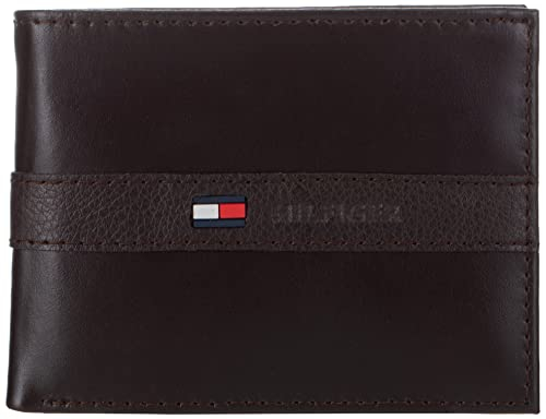 Foto 5 pulgar | Venta Internacional - Cartera Tommy Hilfiger Marrón Oscuro con 6 Tarjeteros