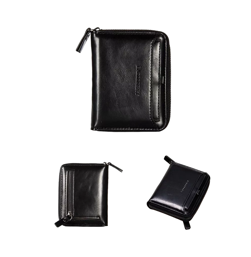 Foto 4 pulgar | Cartera Tarjetas Billetera De Lujo Para Hombre, Negro