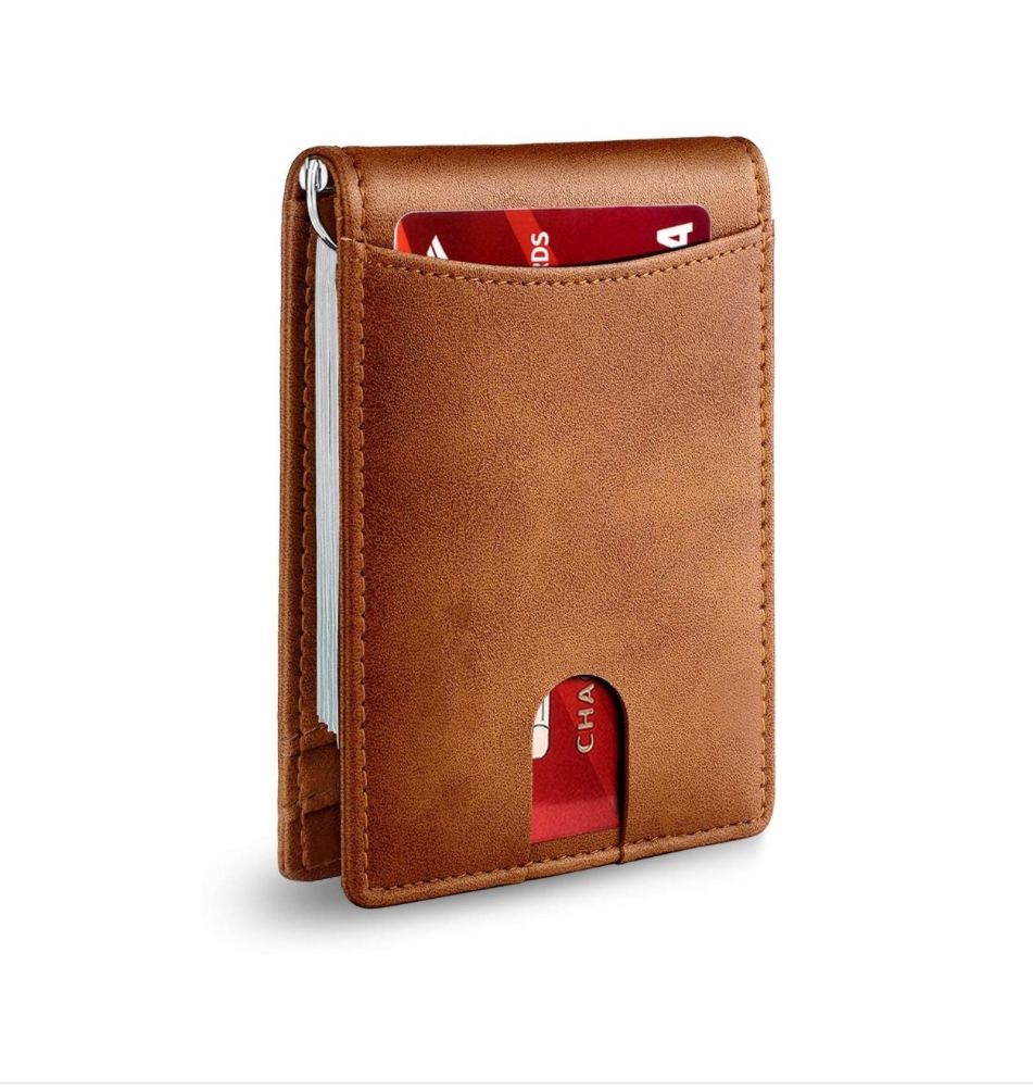 Cartera Minimalista Para Hombre Con Protección Rfid Marron