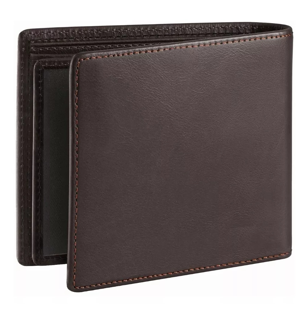 Cartera de Piel Genuina Lab.G Marron Oscuro para Hombre Coppel