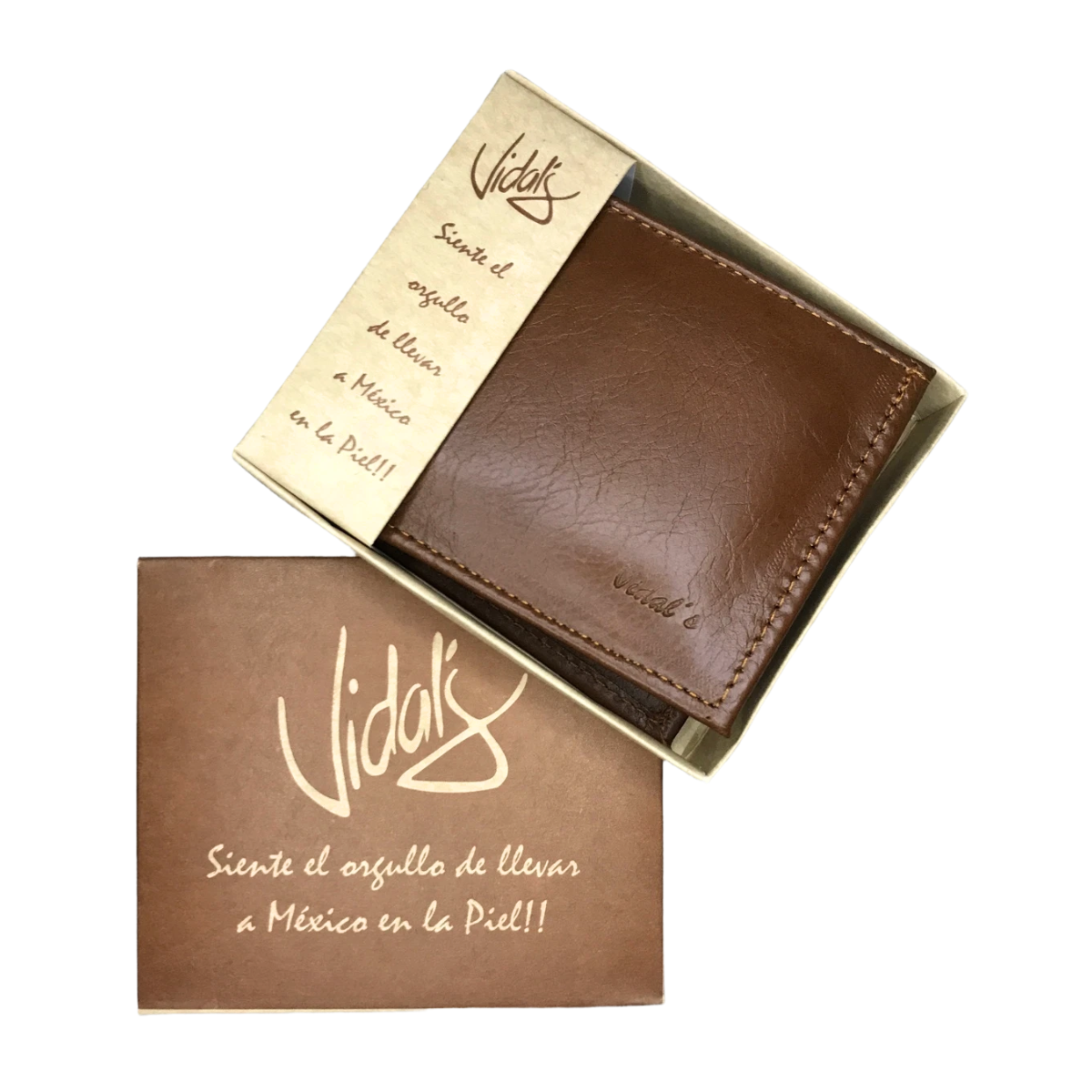 Cartera Vidal´s De Piel #03 Miel para Caballero