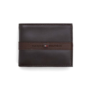 Foto 1 | Cartera Tommy Hilfiger de Piel Doble Pliegue Marrón - Venta Internacional