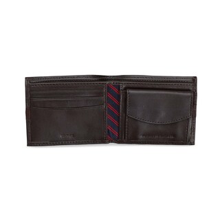 Foto 3 | Cartera Tommy Hilfiger de Piel Doble Pliegue Marrón - Venta Internacional