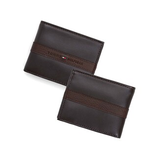 Foto 5 | Cartera Tommy Hilfiger de Piel Doble Pliegue Marrón - Venta Internacional