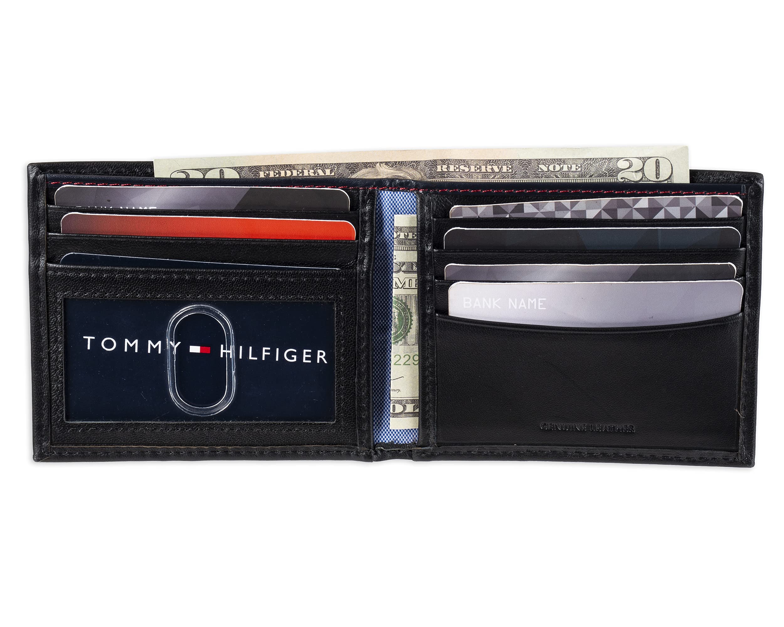 Foto 6 pulgar | Cartera Tommy Hilfiger Plegable  de Cuero Negra para Hombre - Venta Internacional