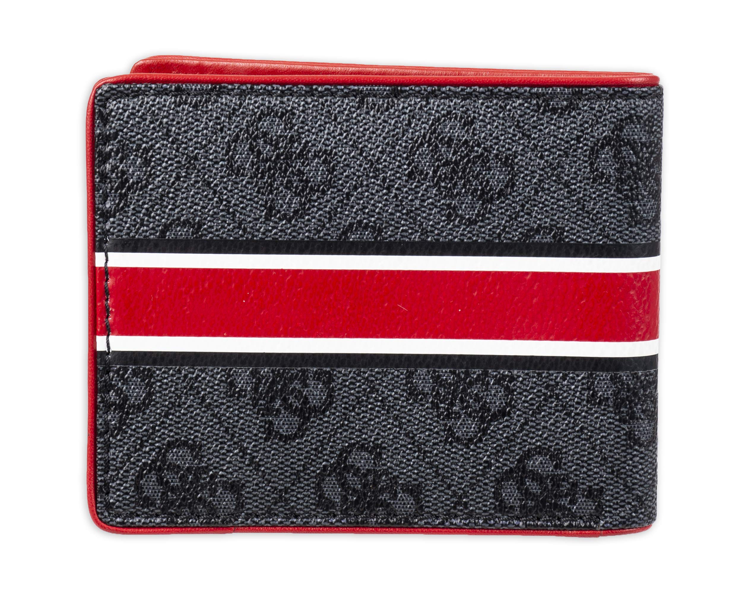 Foto 4 pulgar | Cartera Guess de Piel para Hombre color Carbón/Rojo - Venta Internacional