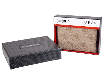Foto 3 | Billetera Guess Marrón para Hombre - Venta Internacional