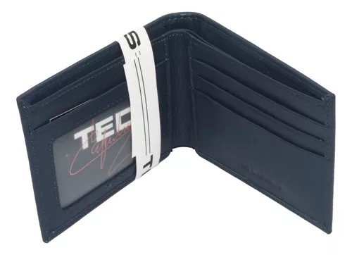 Foto 4 pulgar | Cartera Piel Genuina Ted Lapidus Original Azul