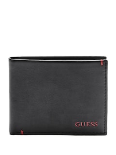 Foto 1 | Cartera Guess Julian de Cuero Negro para Hombre - Venta Internacional
