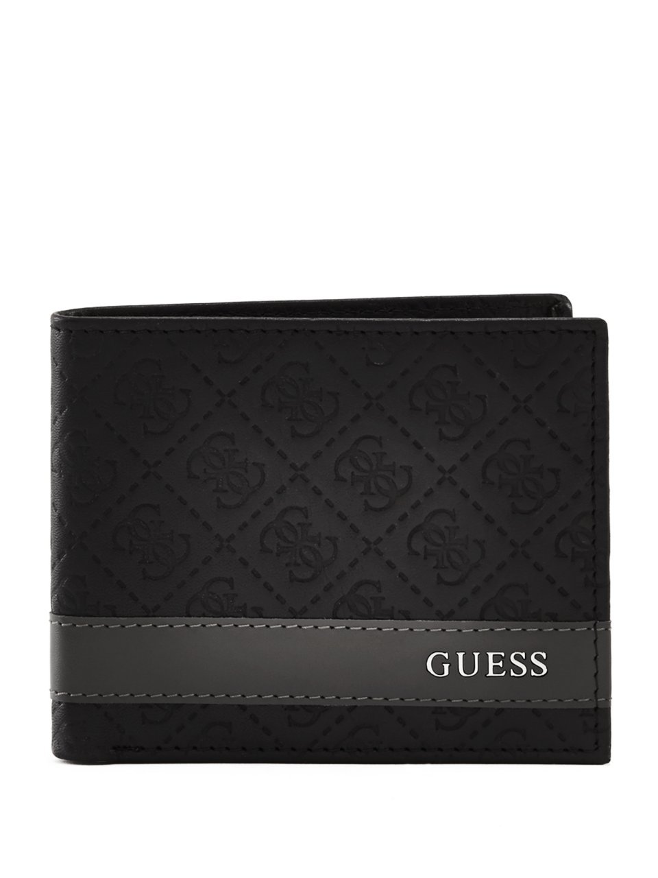 Foto 2 pulgar | Wallet Guess G Quattro Para Hombre Piel Pliegue Delgado Negro - Venta Internacional