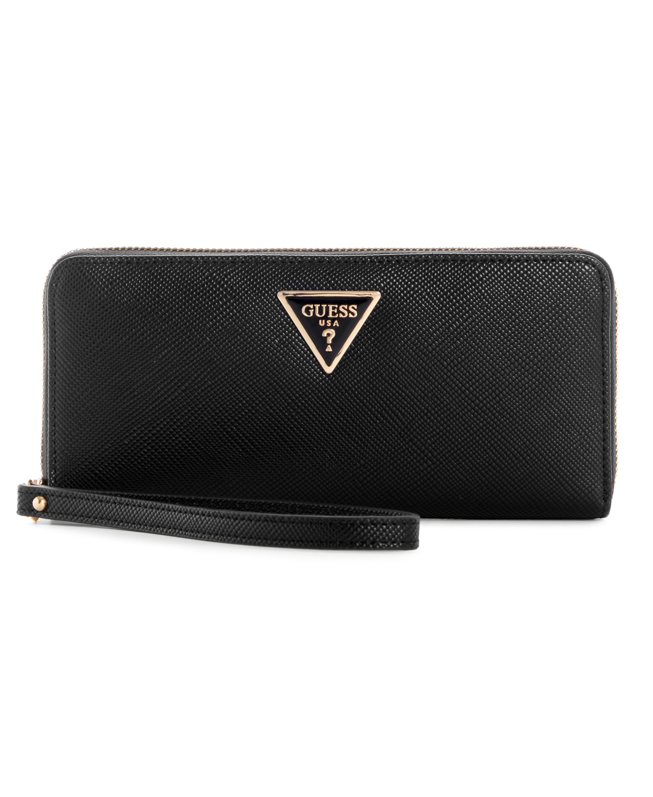 Foto 2 pulgar | Cartera Guess Laurel Grande con Cremallera Redonda Negra para Mujer - Venta Internacional